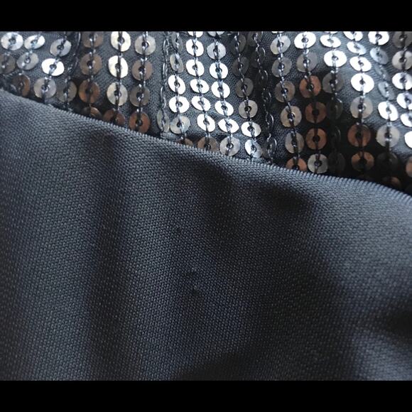 Narciso Rodriguez for Design Nation Faux Wrap Black Gold Sequin Dress - Size M - Picture 10 of 11